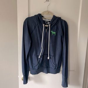 Navy Blue PINK Zip-Up hoodie